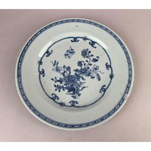Assiette En Porcelaine  Bleu De Chine XVIIIème  Siècle