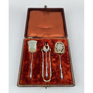 Service à hors d'oeuvre en vermeil et argent  de Paul Tonnelier