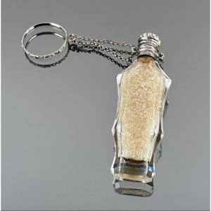 Louis-philippe-era Crystal And Silver Salt Shaker