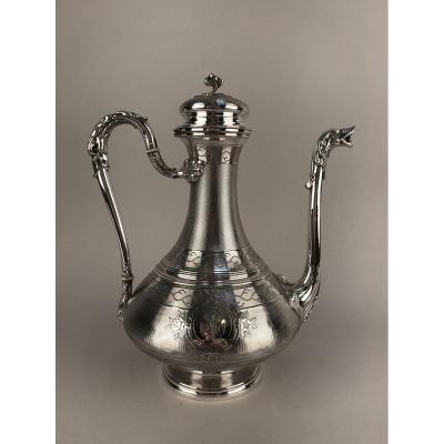 Silver Coffee-pot.  Paris, Napoléon III Period