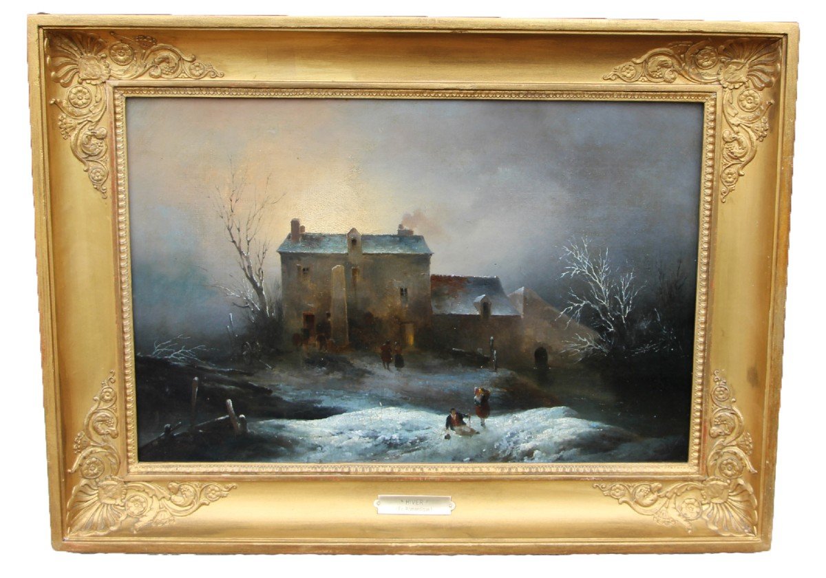 Inn A Winter Night, Nineteenth Romantic School-photo-2