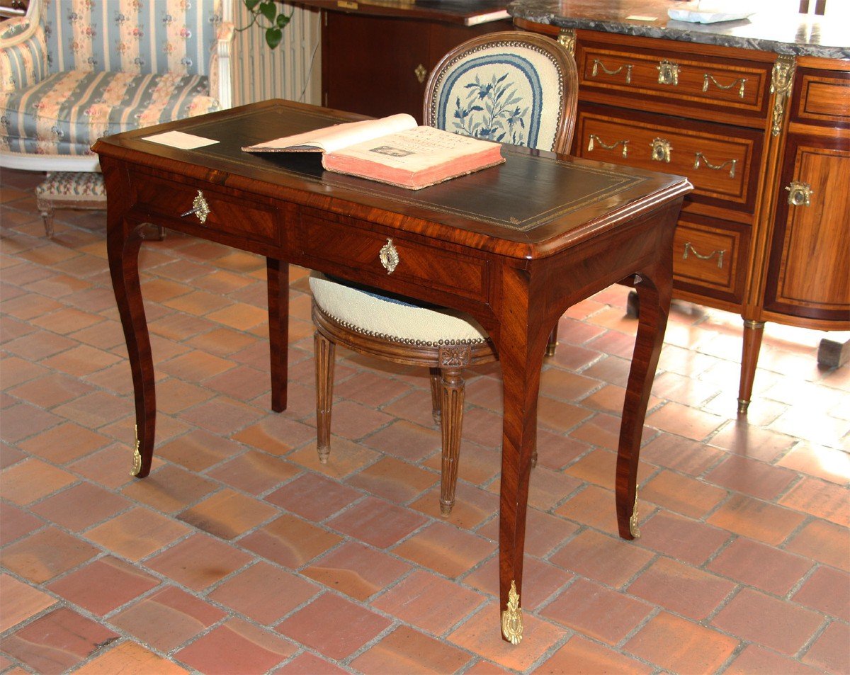 Bureau D’époque Louis XV, Estampillé Tuart-photo-4