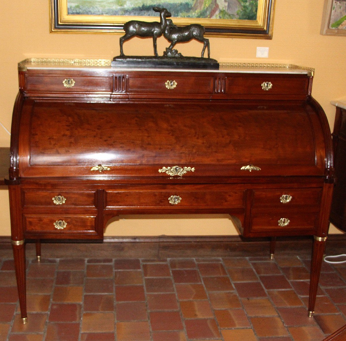 Large Cylinder Desk From The Louis XVI Period-photo-6