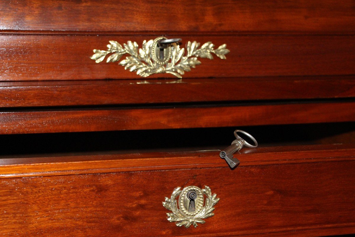 Grand Bureau à Cylindre D’époque Louis XVI-photo-7