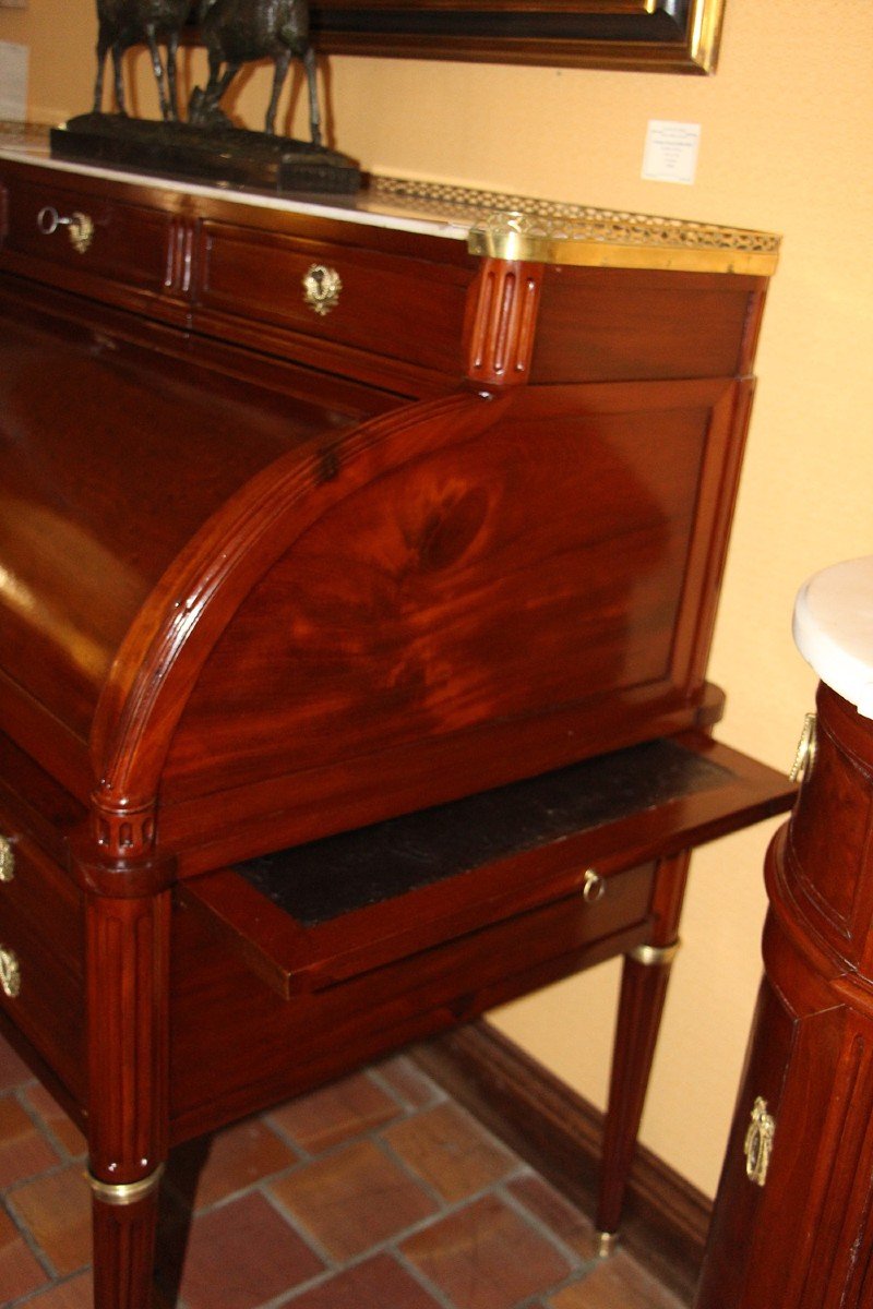 Grand Bureau à Cylindre D’époque Louis XVI-photo-1