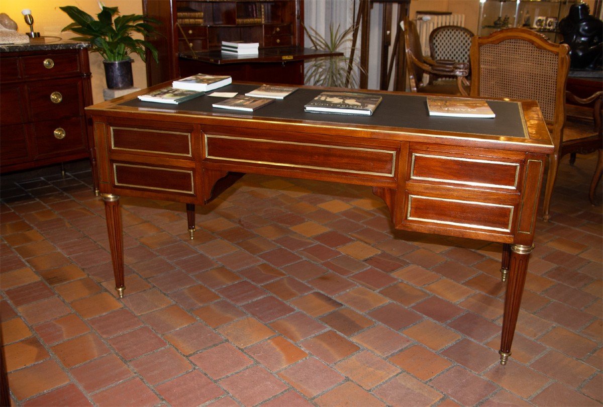 Louis XVI Period Flat Desk, Stamped By Joseph Stockel-photo-2