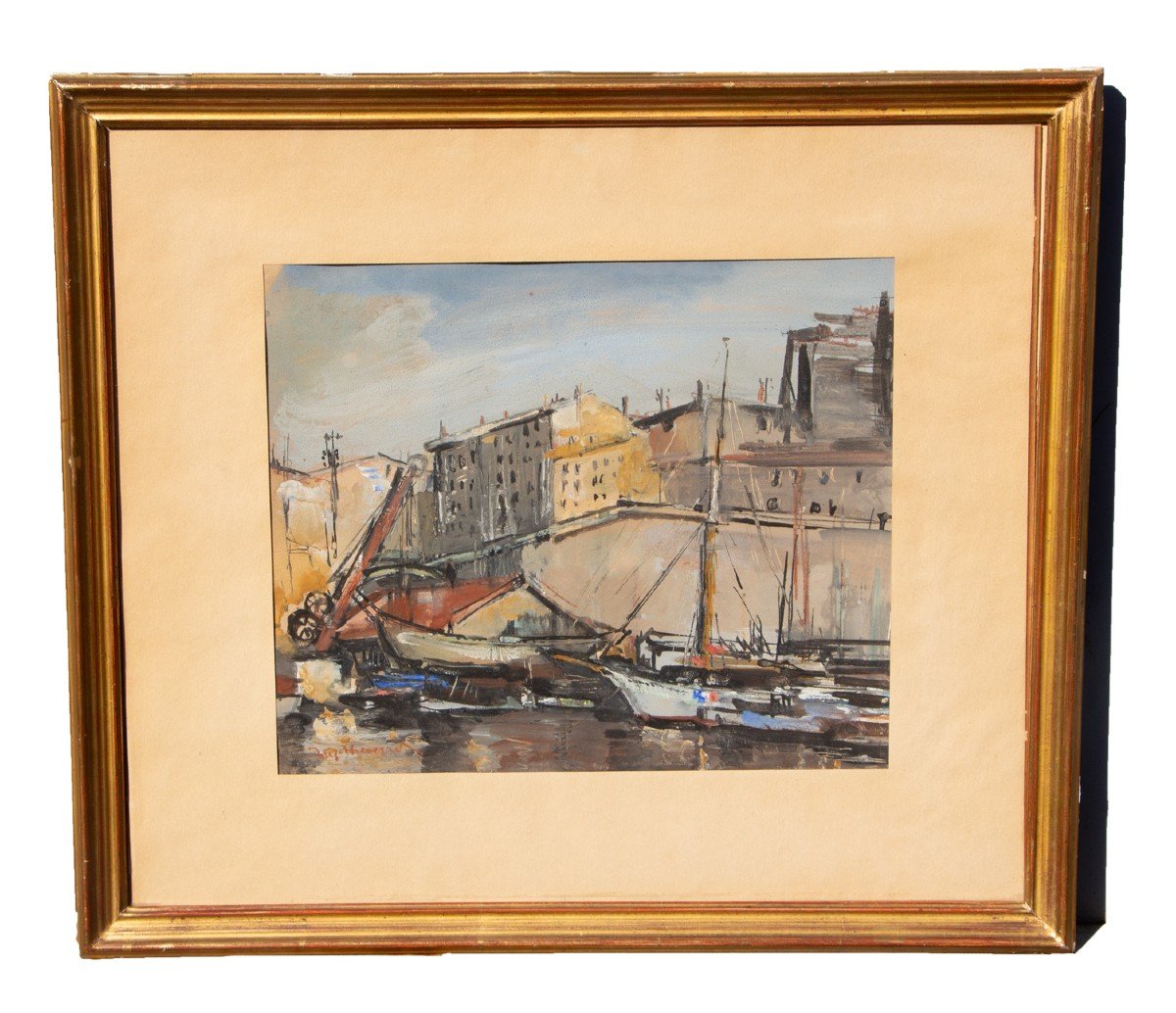Jacques Thévenet (1891-1989) The Port Of Marseille -photo-2