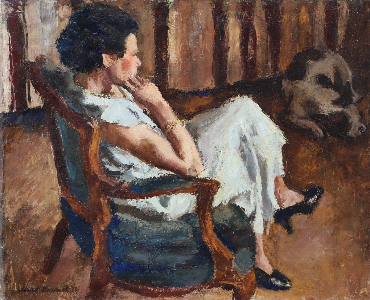 Georges Pacouil (1903-1997) Bernadette In The Armchair, 1936