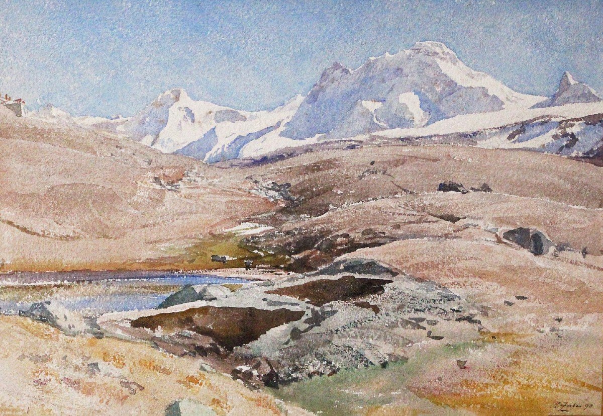 Henri Zuber (1844-1909) Massif Des Ecrins, 1890 