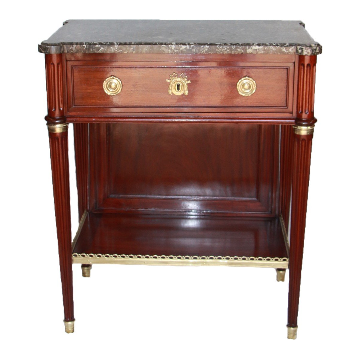 Louis XVI Period Console, Stamped By Louis Aubry-photo-2