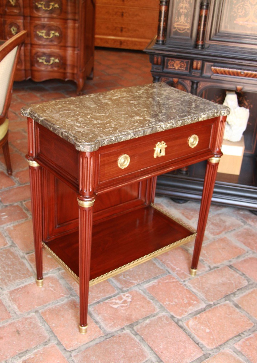 Louis XVI Period Console, Stamped By Louis Aubry-photo-3