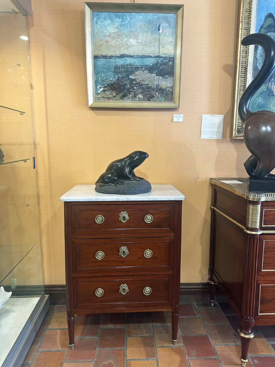  François Galoyer Grenouille Piece Unique En Marbre -photo-1