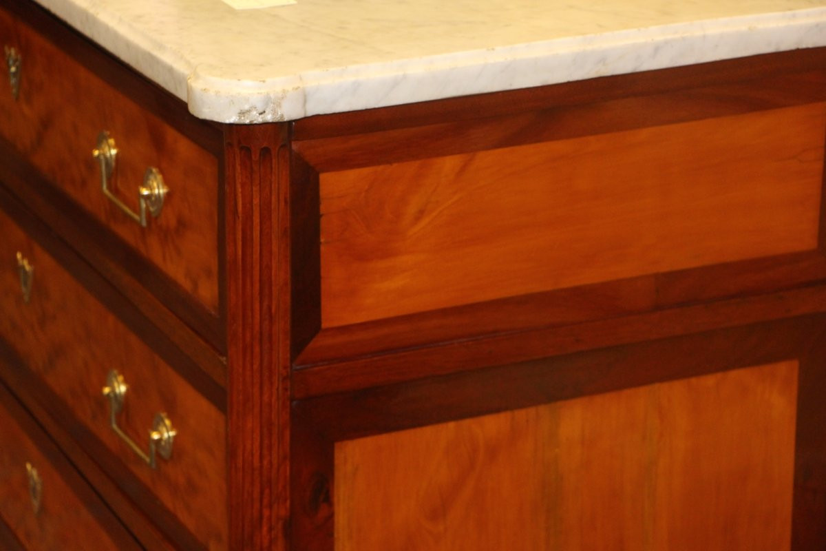 Commode d'époque Louis XVI en acajou et citronnier-photo-3