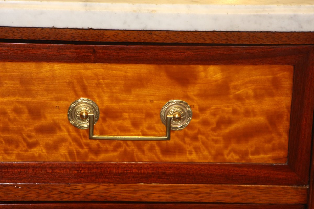 Commode d'époque Louis XVI en acajou et citronnier-photo-1