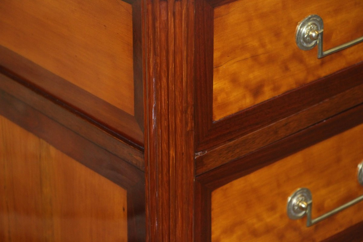 Commode d'époque Louis XVI en acajou et citronnier-photo-3