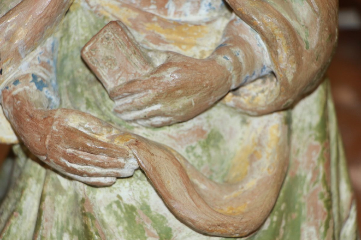 Marie-Madeleine en terre cuite, d’époque XVIème siècle.-photo-2