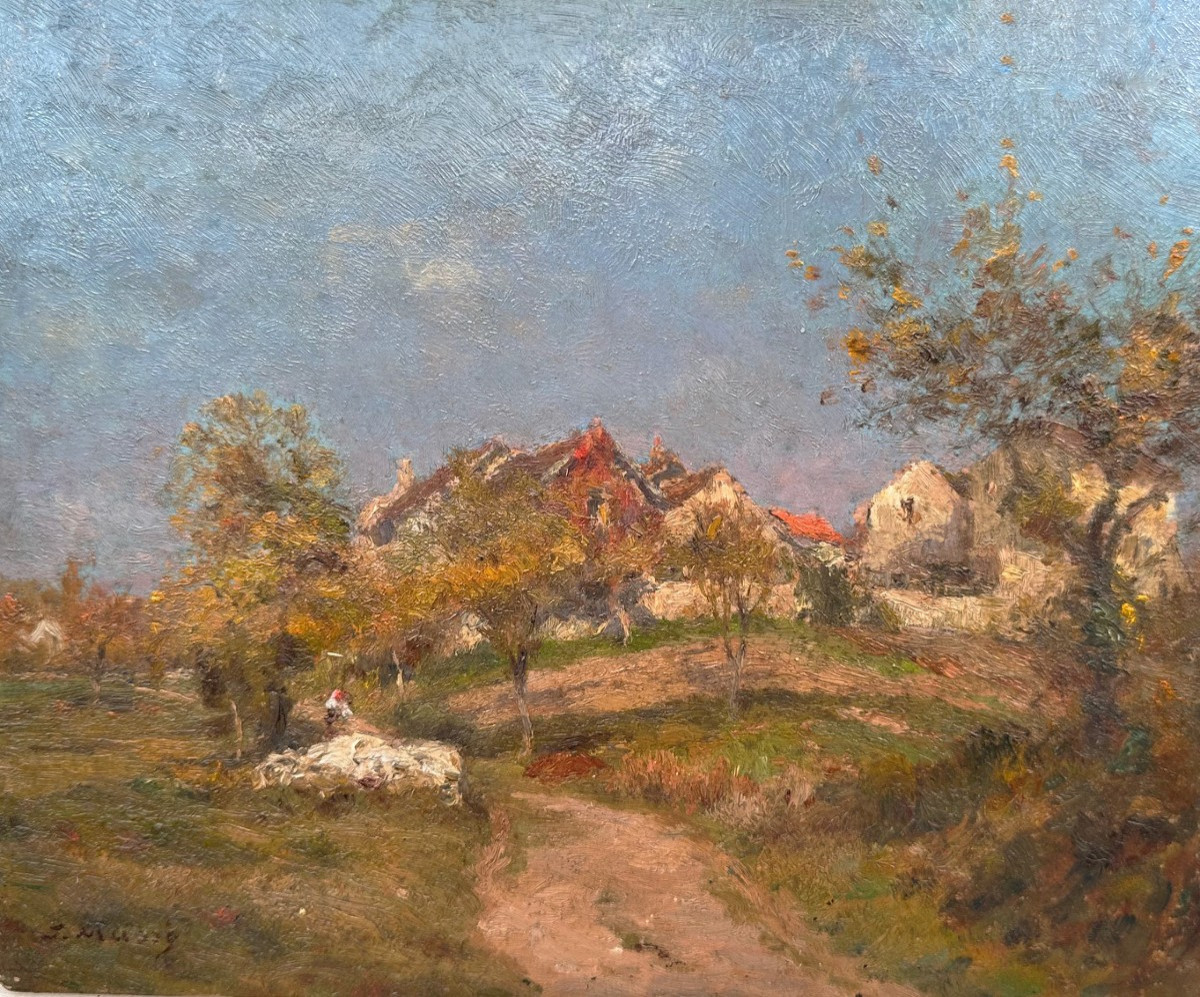 Jean Massé (1856-1950) Saint-aulde, View Taken From The Marne (circa 1910) 