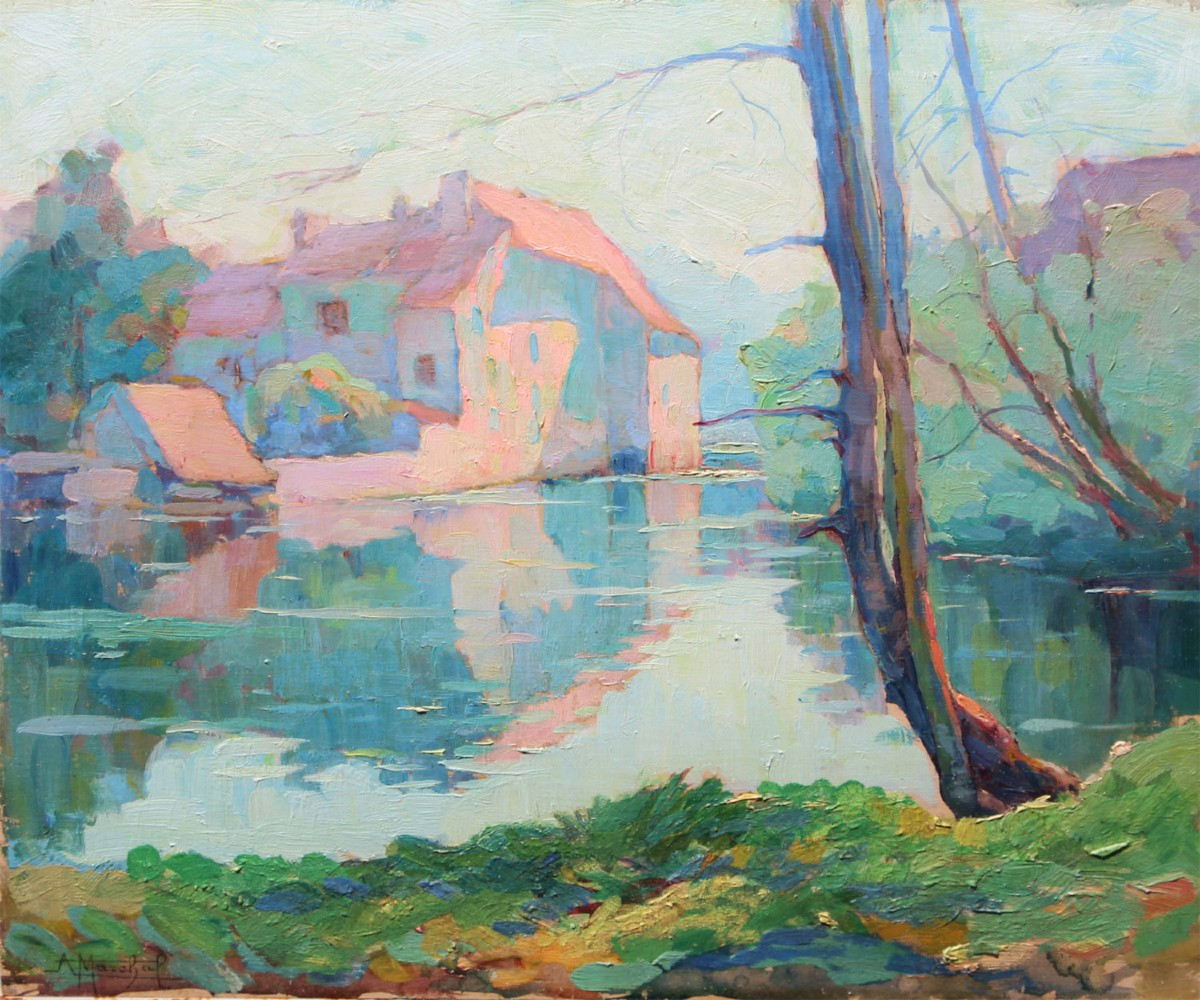 Achille Gaston Marchal (1874 –XXème) Le Moulin de La Sault ( (circa 1910)