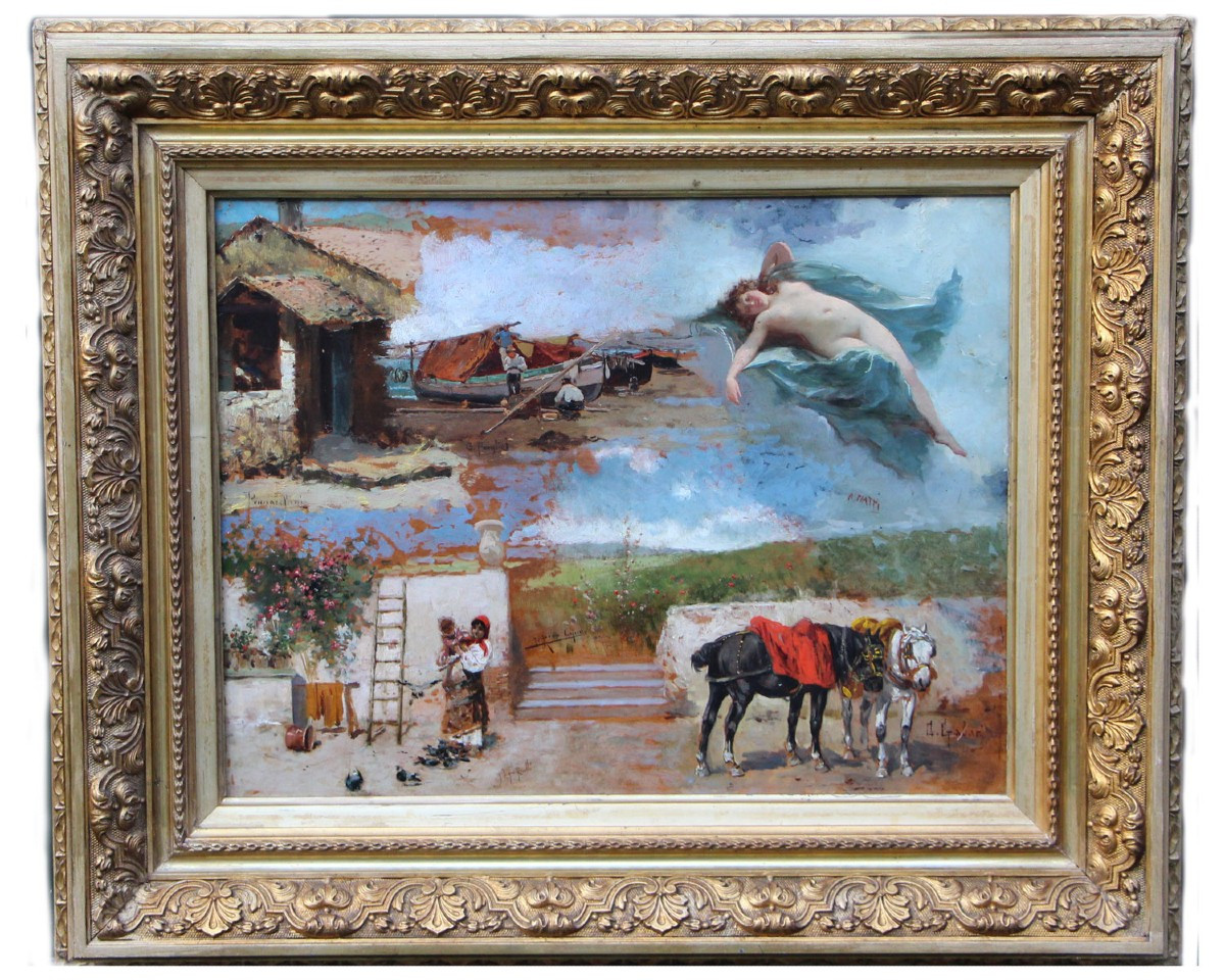 Atelier romain : Composition à six mains, (circa 1893-1895) Prosper Patti (1842-1902); etc...-photo-2