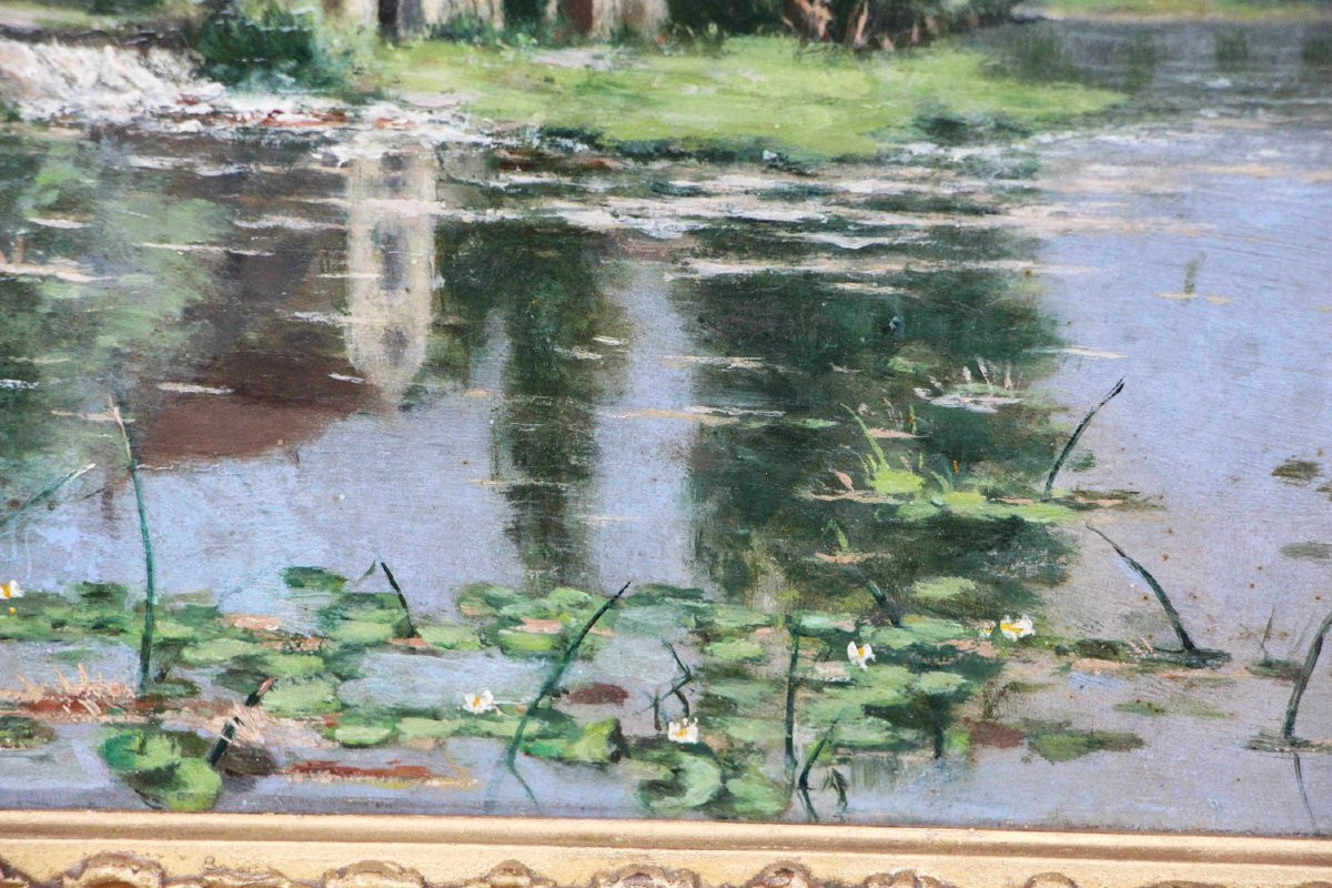 Alfred BOUCHER (1850-1934) Le moulin de Serbonne, vallée du Grand Marin (circa 1870-1880)-photo-4