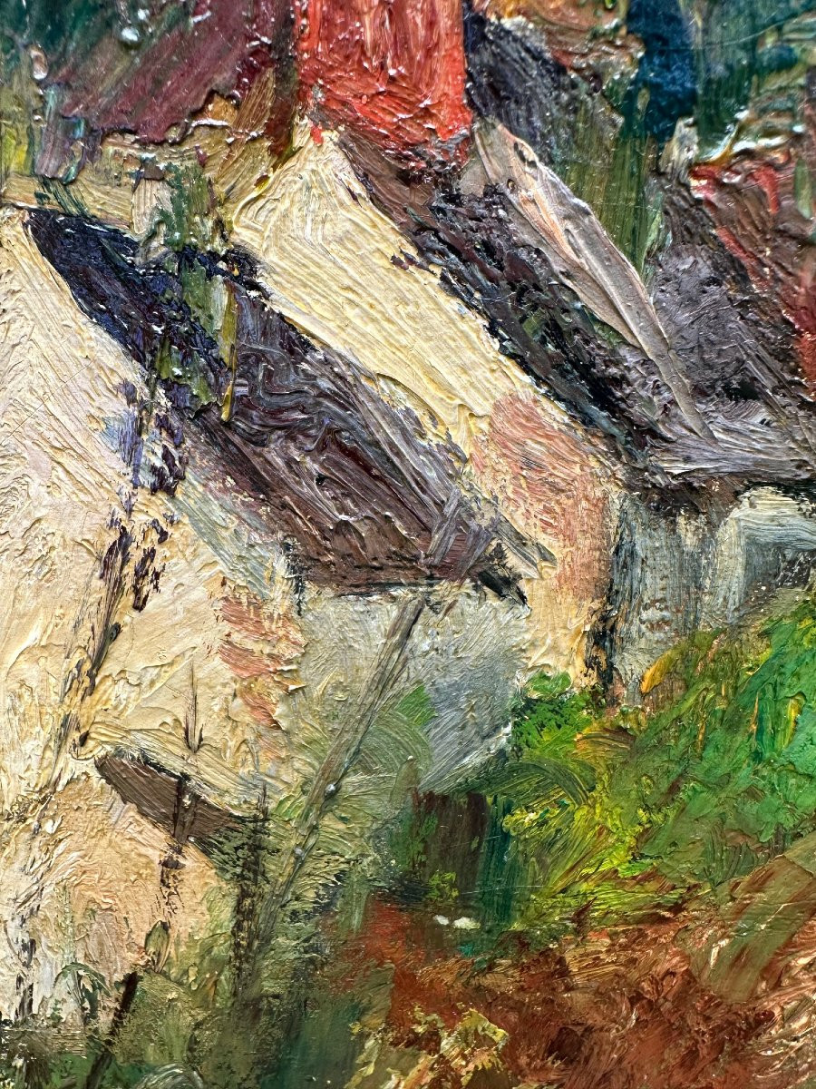 Charles Kvapil (1884-1957) Villiers-sur-morin, Seen From Rue Du Touarte, (1928)-photo-4