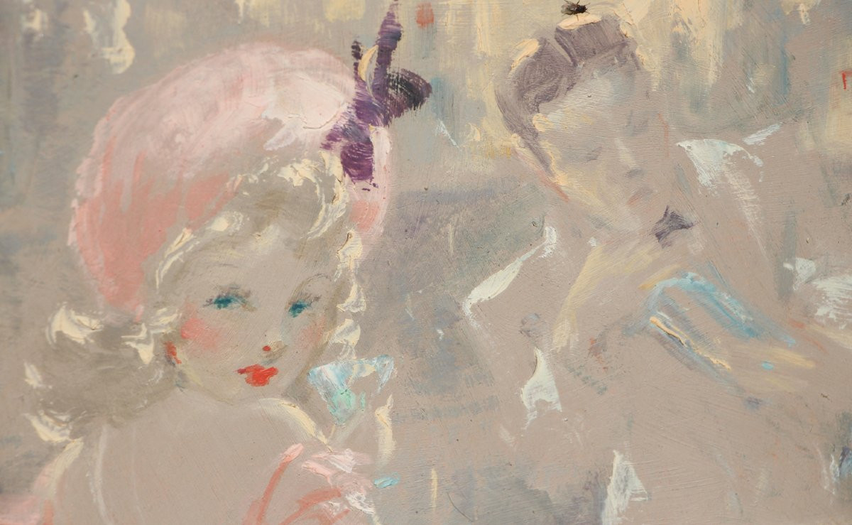 Louis ICART (1888-1950) Elégante au Bal Tabarin-photo-4