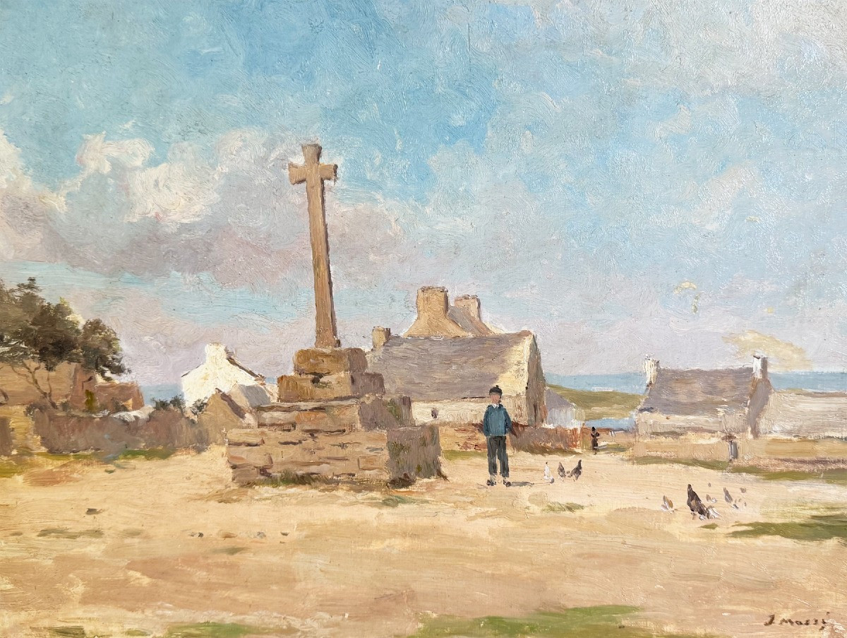 Jean Massé (1856-1950) Calvary In Brittany