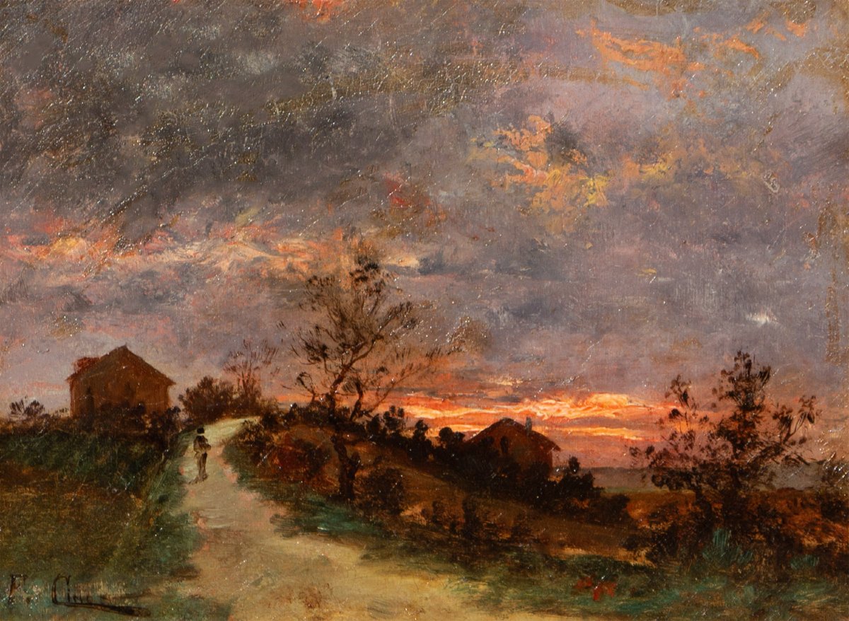 Franck Cinot (1851–1890) Sunset 
