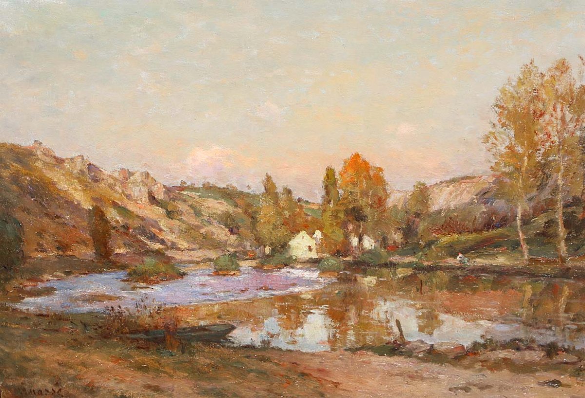 Jean Massé (1856-1950) Le moulin à Chauvigny