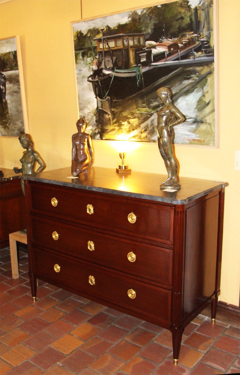 Commode d’époque Louis XVI, estampillée AVRIL-photo-2