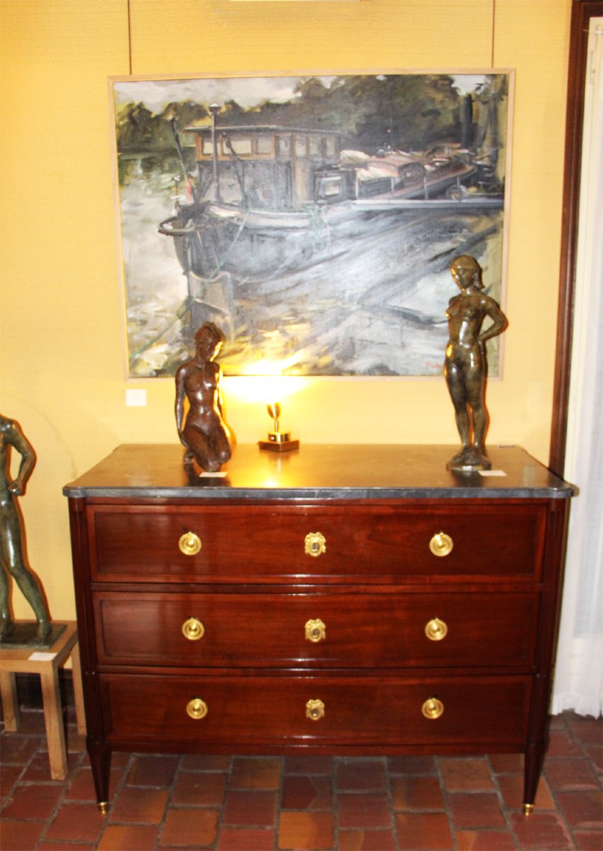 Commode d’époque Louis XVI, estampillée AVRIL-photo-4