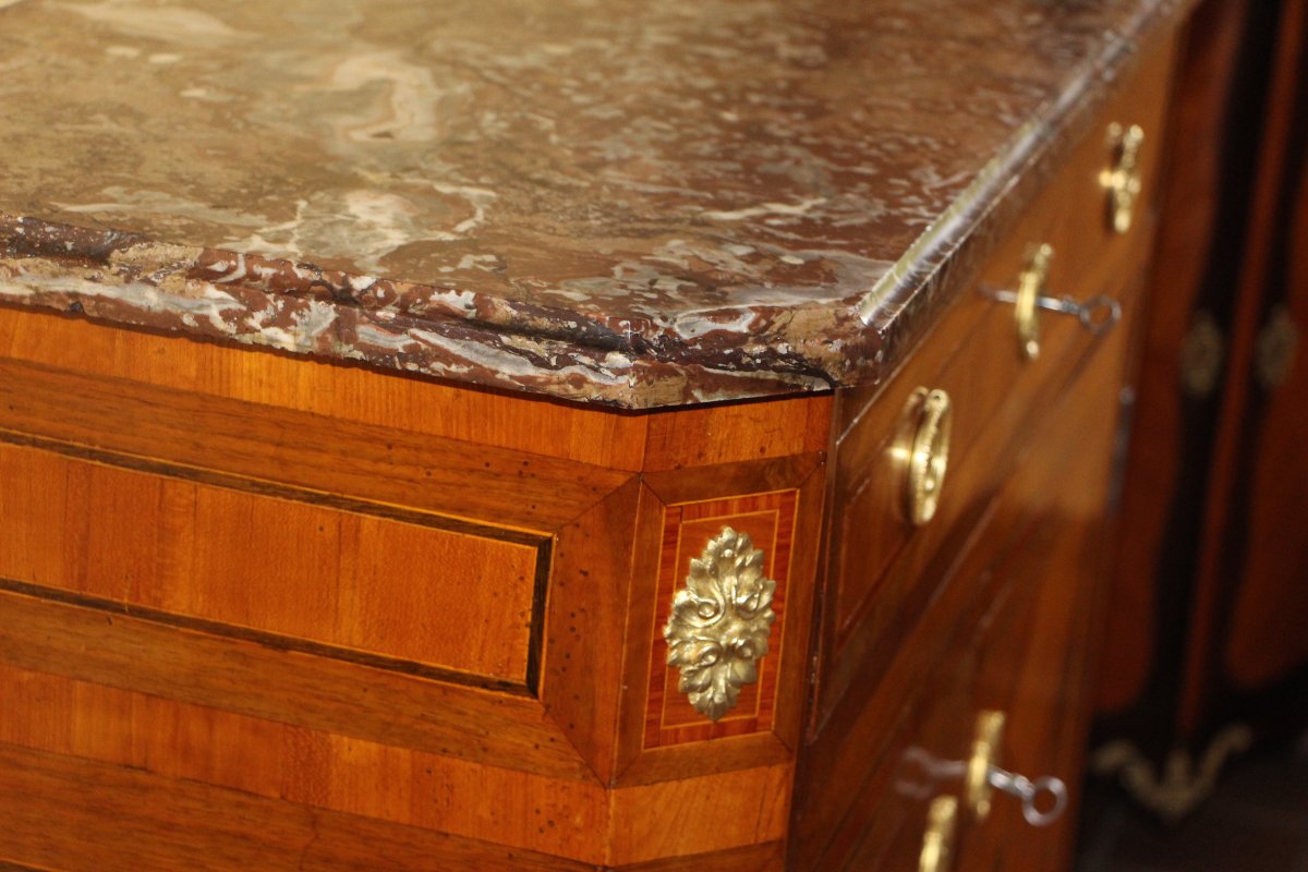 Antique Louis XVI Sideboard With Marquetry-photo-3