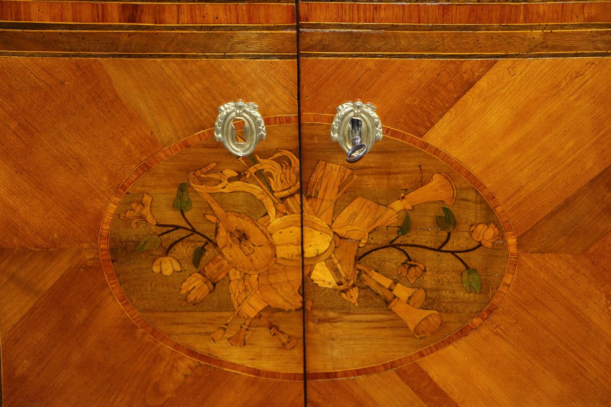 Antique Louis XVI Sideboard With Marquetry-photo-1