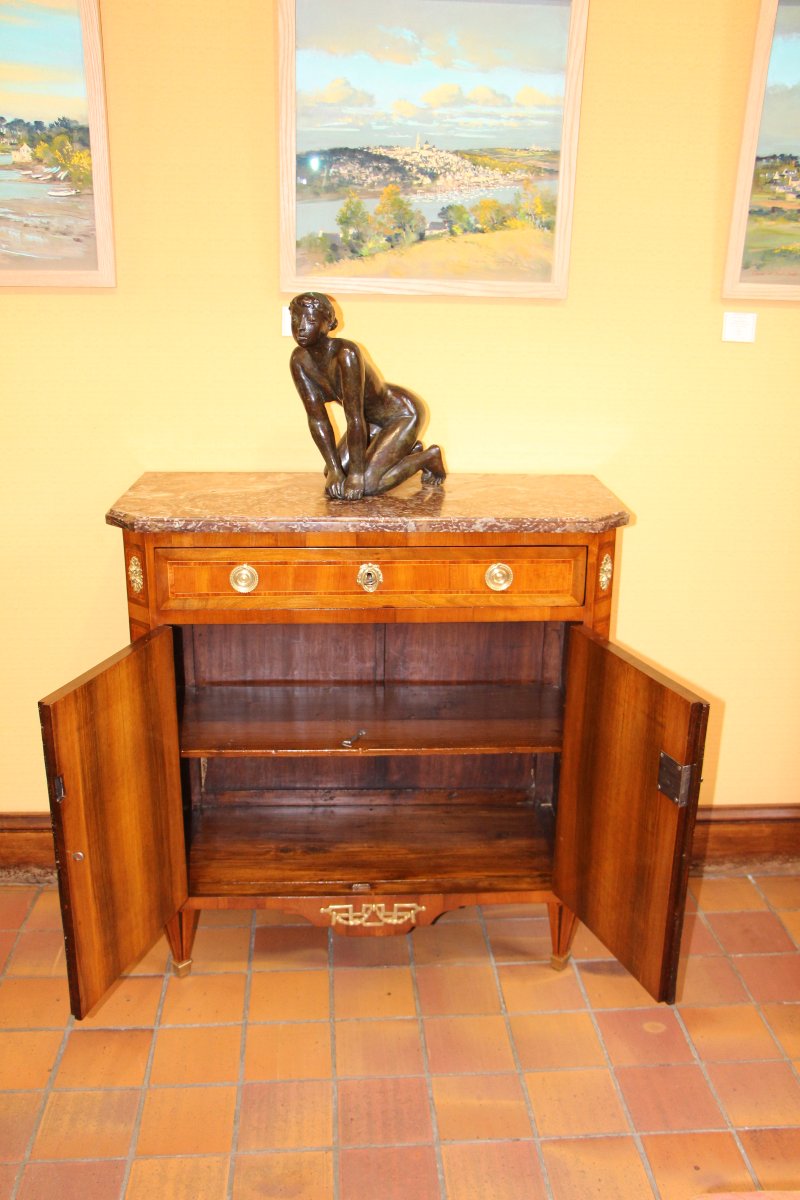 Antique Louis XVI Sideboard With Marquetry-photo-4