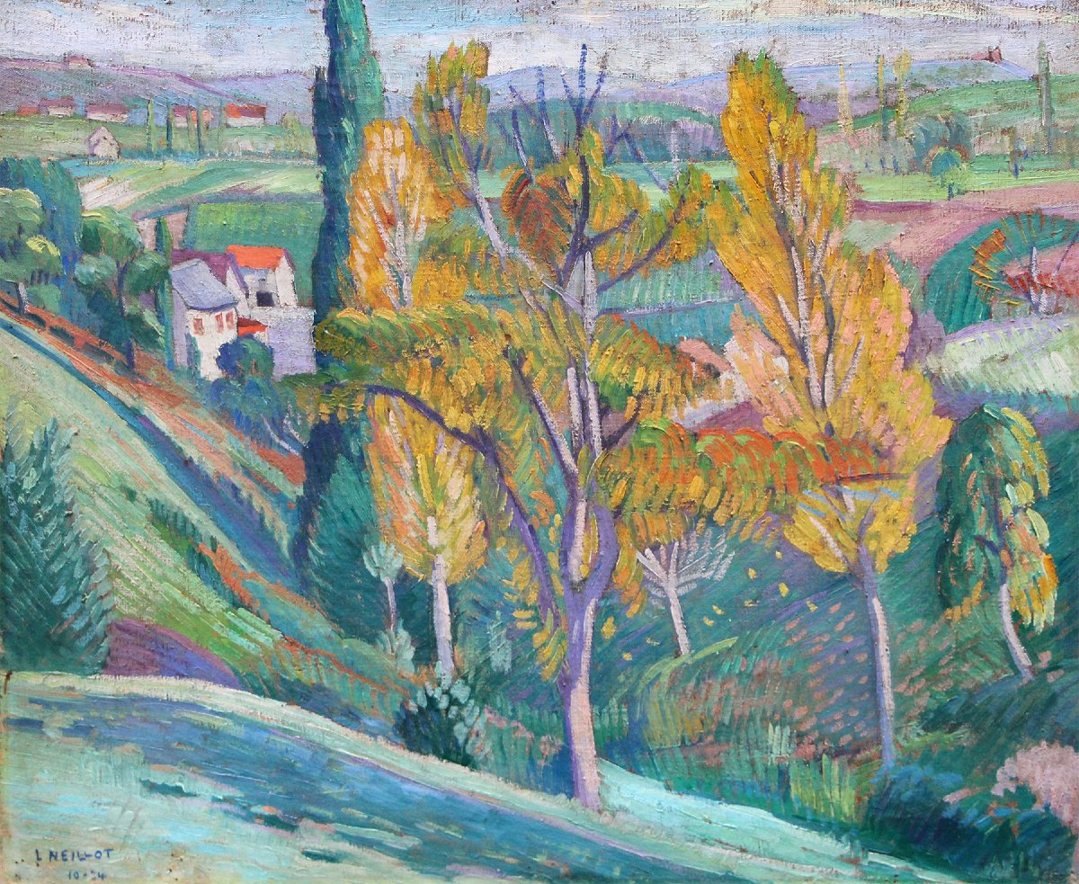 Louis NEILLOT (1898-1973) Paysage Bourbonnais (1924) 