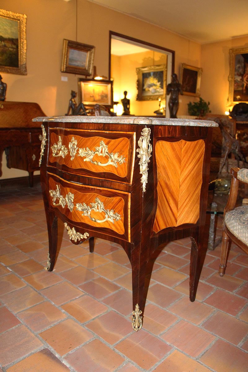 Commode « Sauteuse » D’époque Louis XV-photo-2