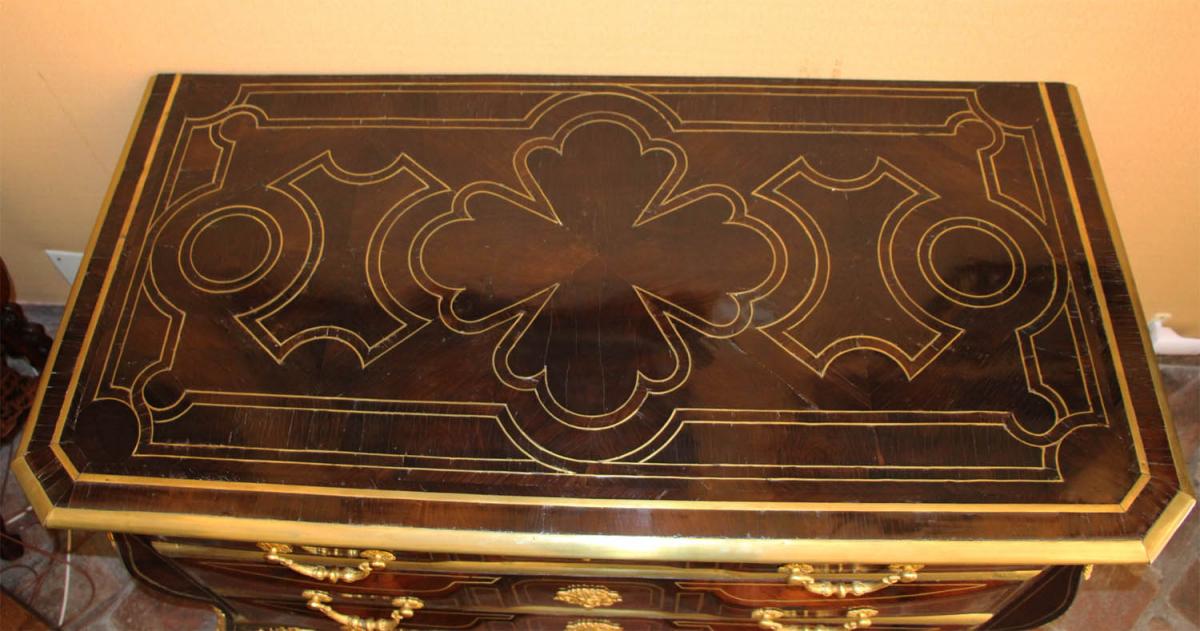 Commode Mazarine Par Thomas Hache (1664-1747)-photo-3