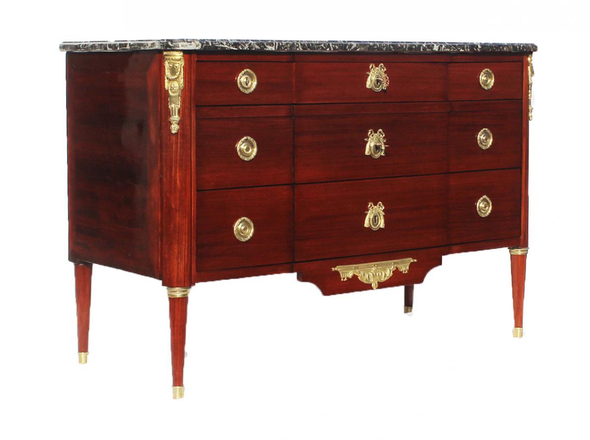 Commode Louis XVI Period Stamped F.schey-photo-2