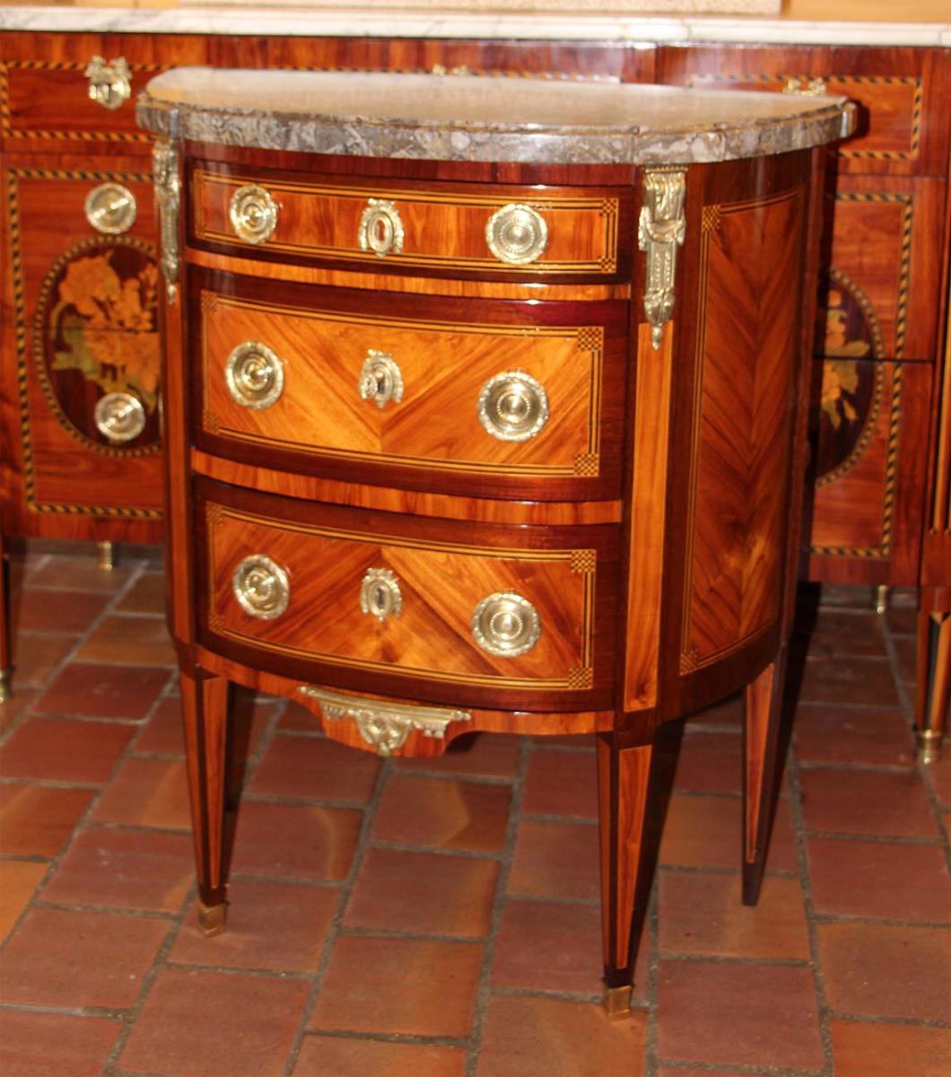 Half-moon Commode Louis XVI-photo-4