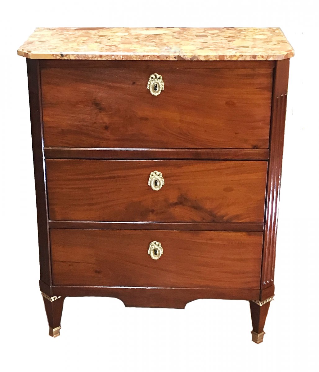 Secretary Height Support Louis XVI Period, Stamped N Small