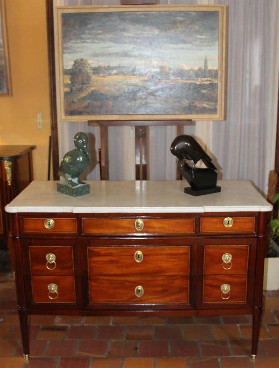 Louis XVI Period Commode, Stamped E. April-photo-3