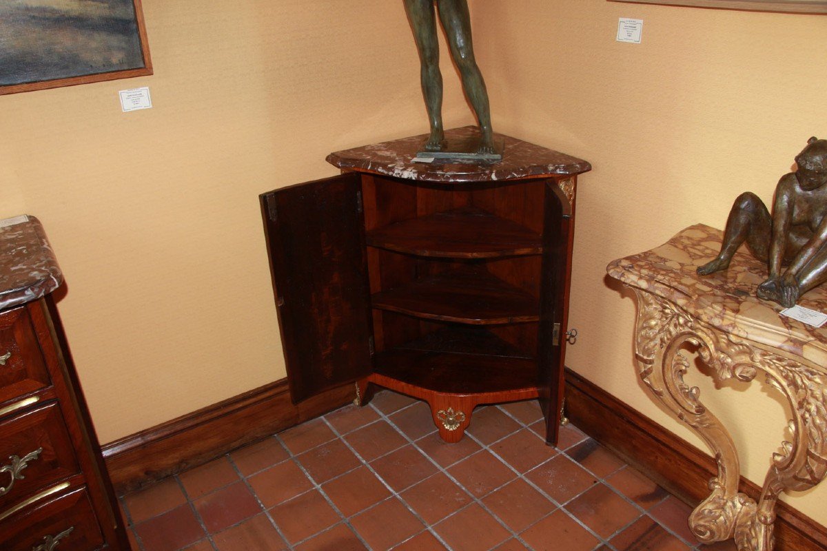 Pair Of Louis XVI Corner Cabinets-photo-3