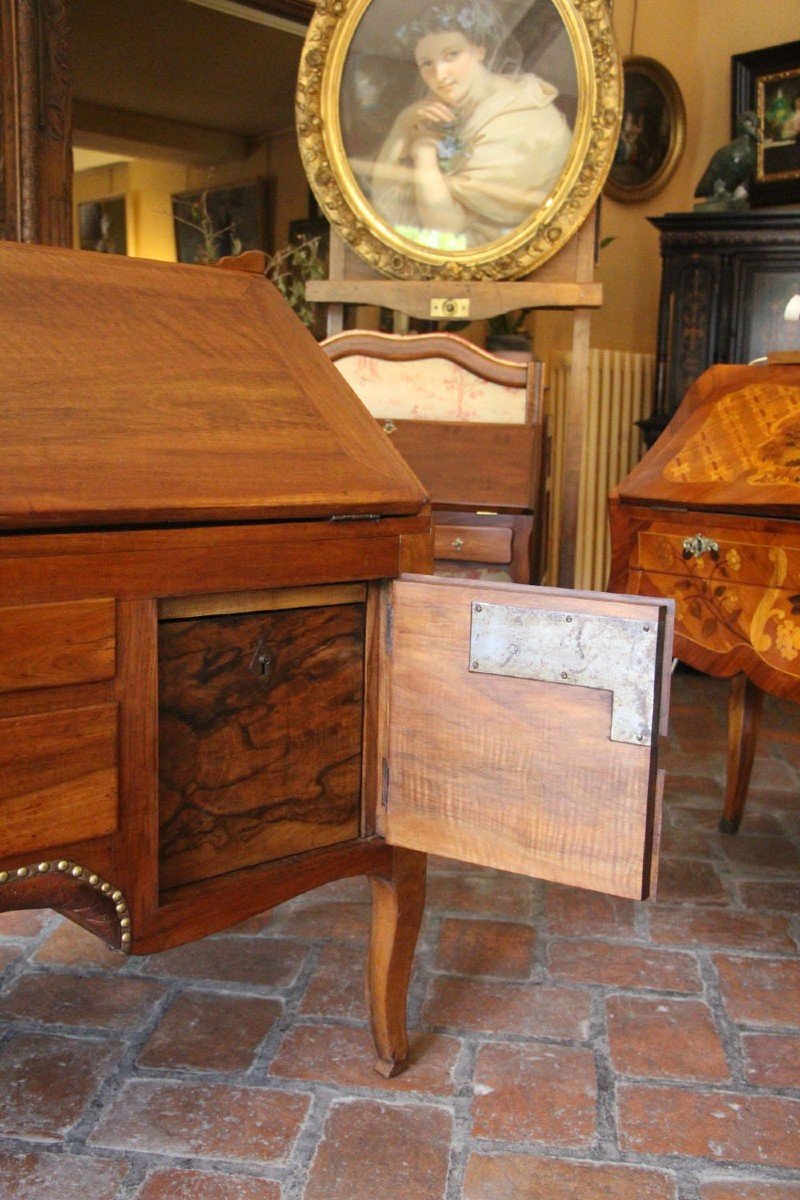 Rare And Imposing Slope Desk Said “donkey Back” From The 18th Century,-photo-1