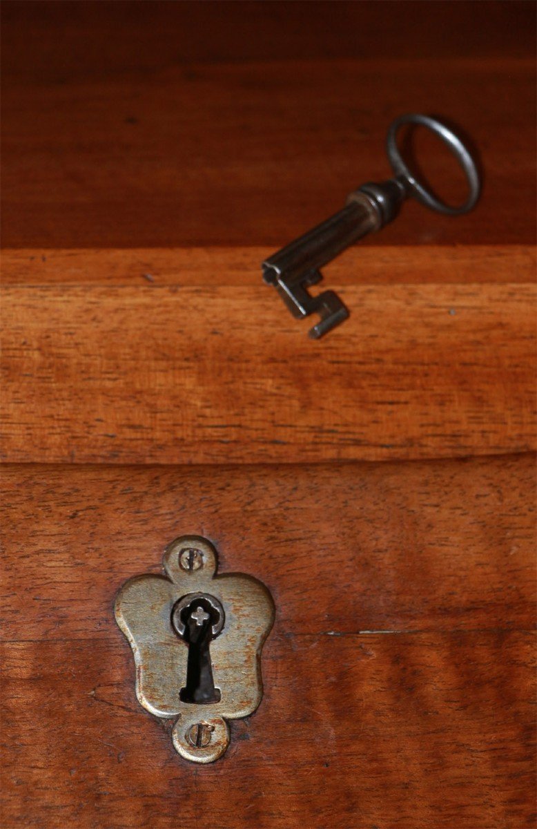 Rare And Imposing Slope Desk Said “donkey Back” From The 18th Century,-photo-3