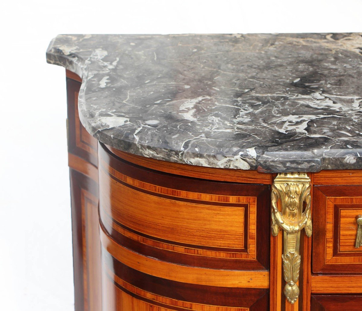 Half-moon Commode With Curved Sides From The Louis XVI Period-photo-3