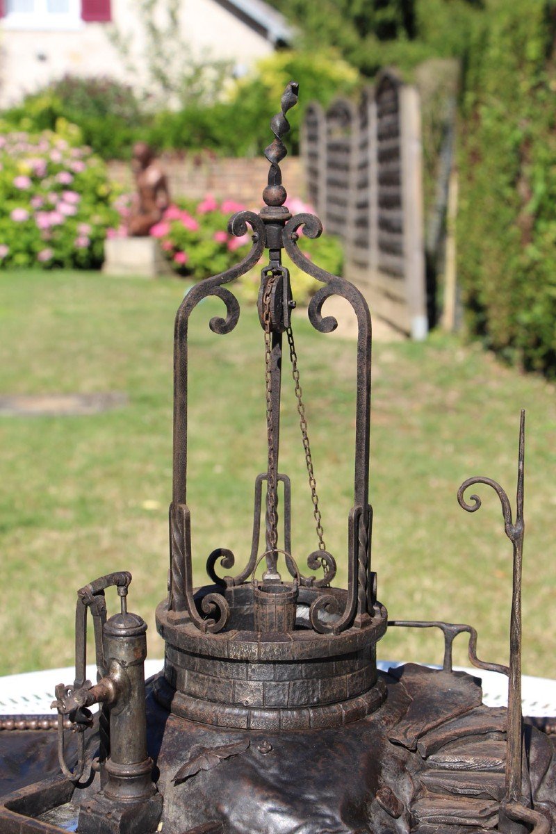 Model Of Well And Its Fountain, Signed A.formet Noisy-le-grand-photo-3