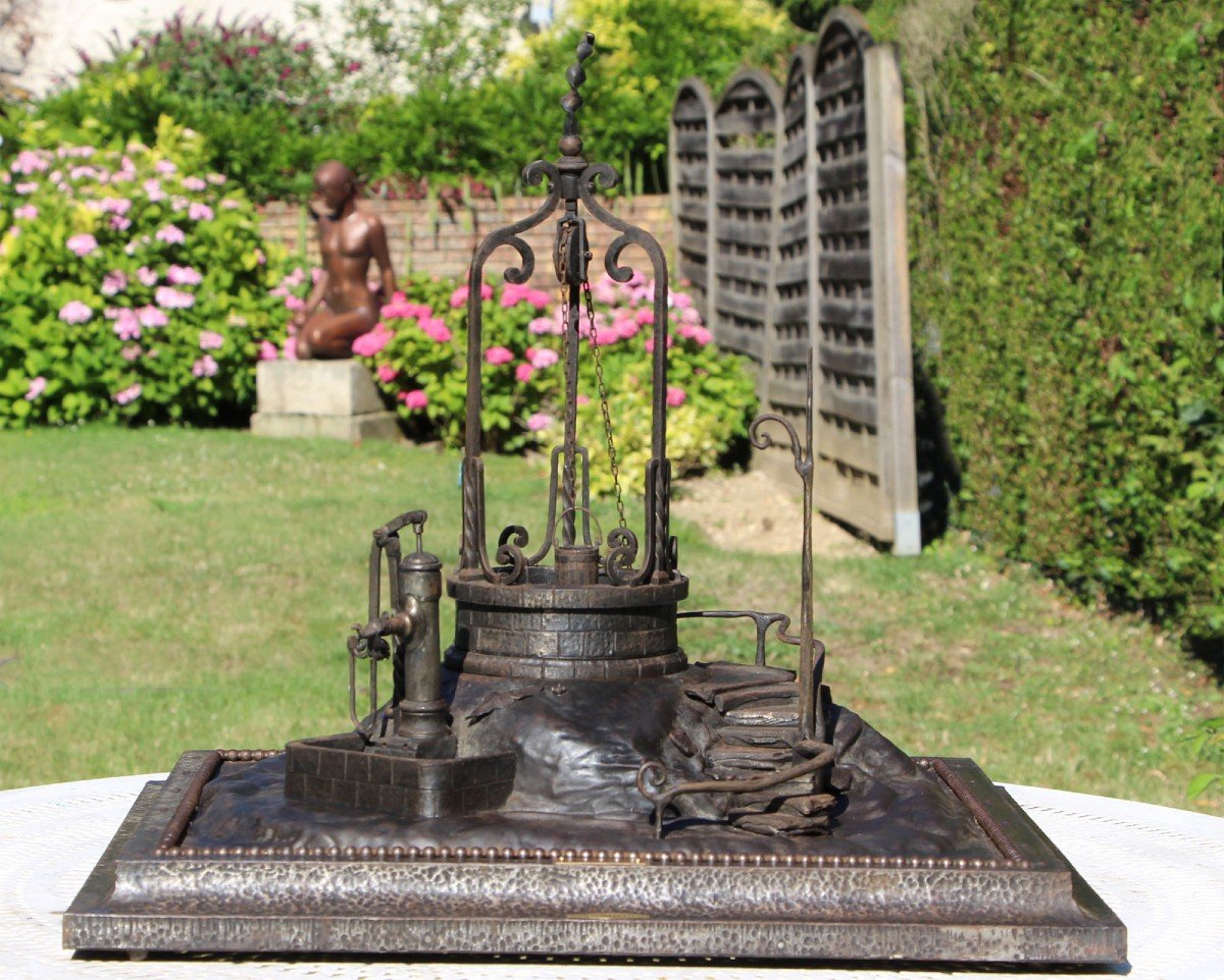 Model Of Well And Its Fountain, Signed A.formet Noisy-le-grand