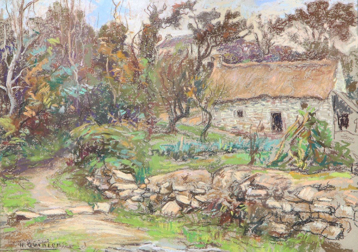 Henri Guinier (1867-1927) Breton Cottage-photo-2