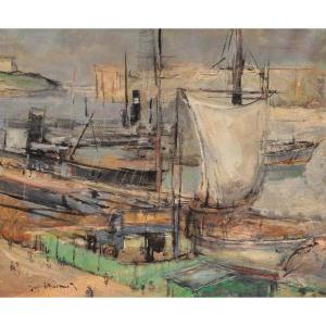 Jacques Thévenet (1891-1989) Le Port De Marseille 