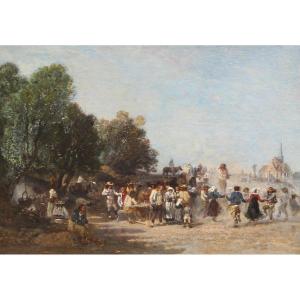 Amédée Elie Servin (1829-1884), Traditional Breton Festival, 1861